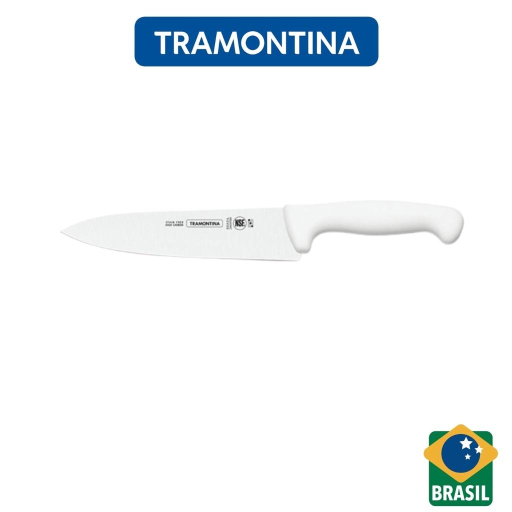 Dao Bếp Cán Trắng Kháng Khuẩn Tramontina Professional 21cm - TRDA24609/180