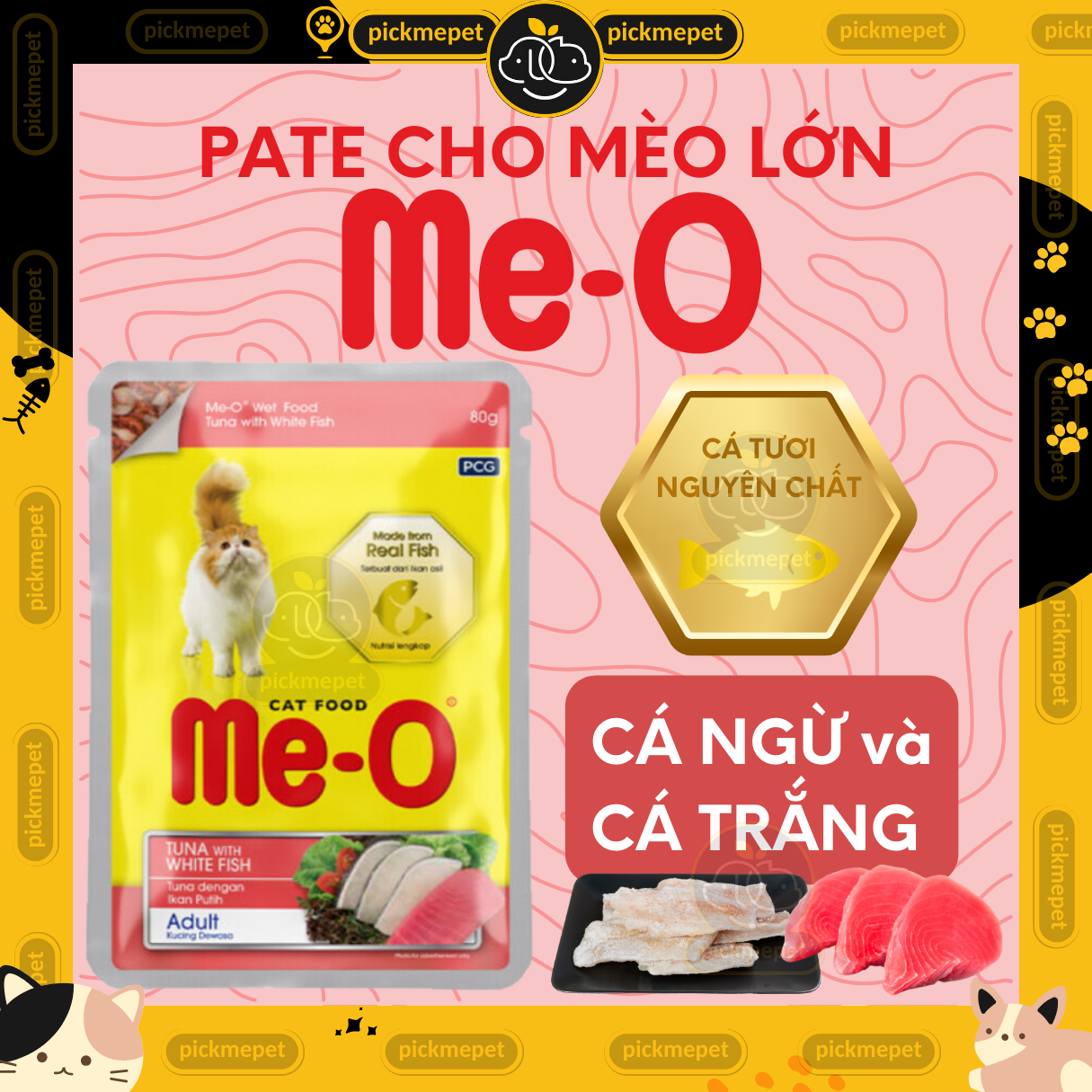 Pate Me-0 Cho Mèo Trưởng Thành 80g