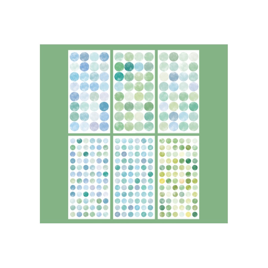 Sticker dán trang trí hình chấm tròn nhiều màu, nhiều kích thước - dot sticker