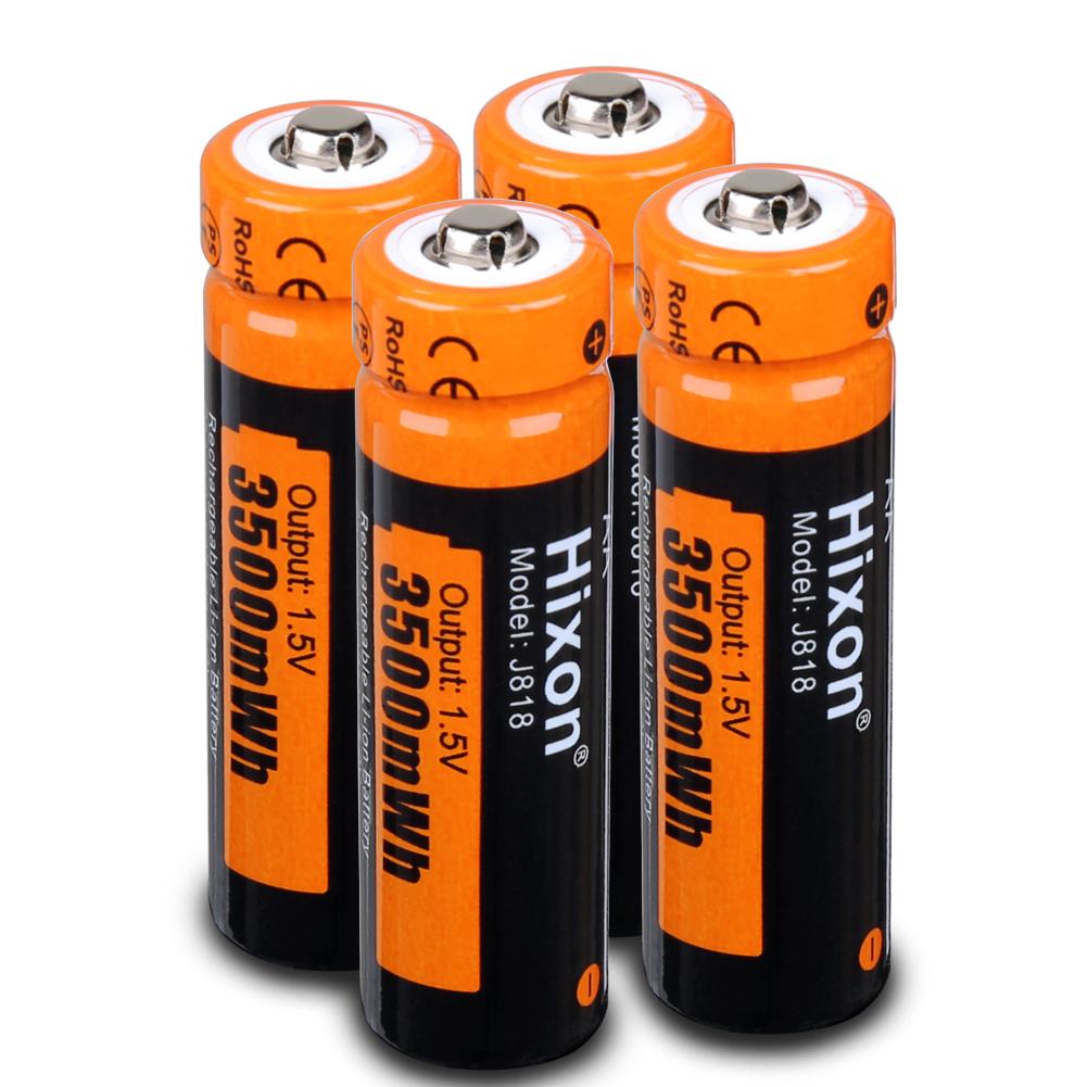 4 pin 3500mWh 1.5V AA Lithium có thể sạc lại, Đầu ra hiệu suất cao không đổi trong 1200 chu kỳ. Đối với Chuột、Microphone Điện áp định mức: 1.5V