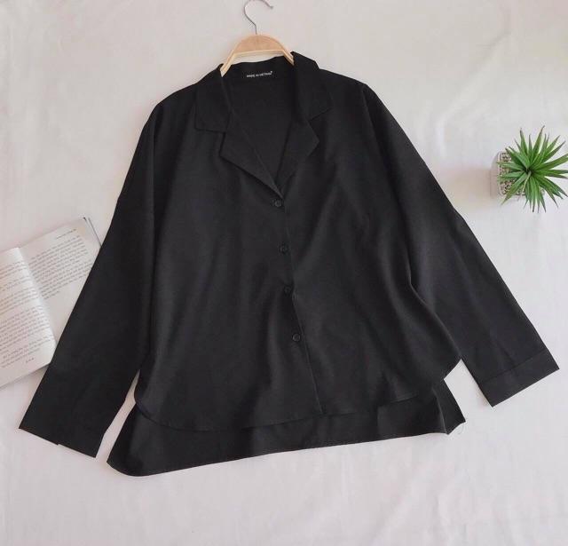 Sơ mi cổ vest trắng trơn