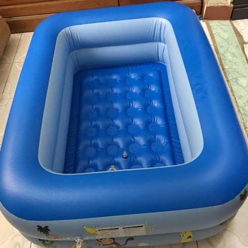 Bể bơi 3 tầng, hồ bơi thành cao cho bé