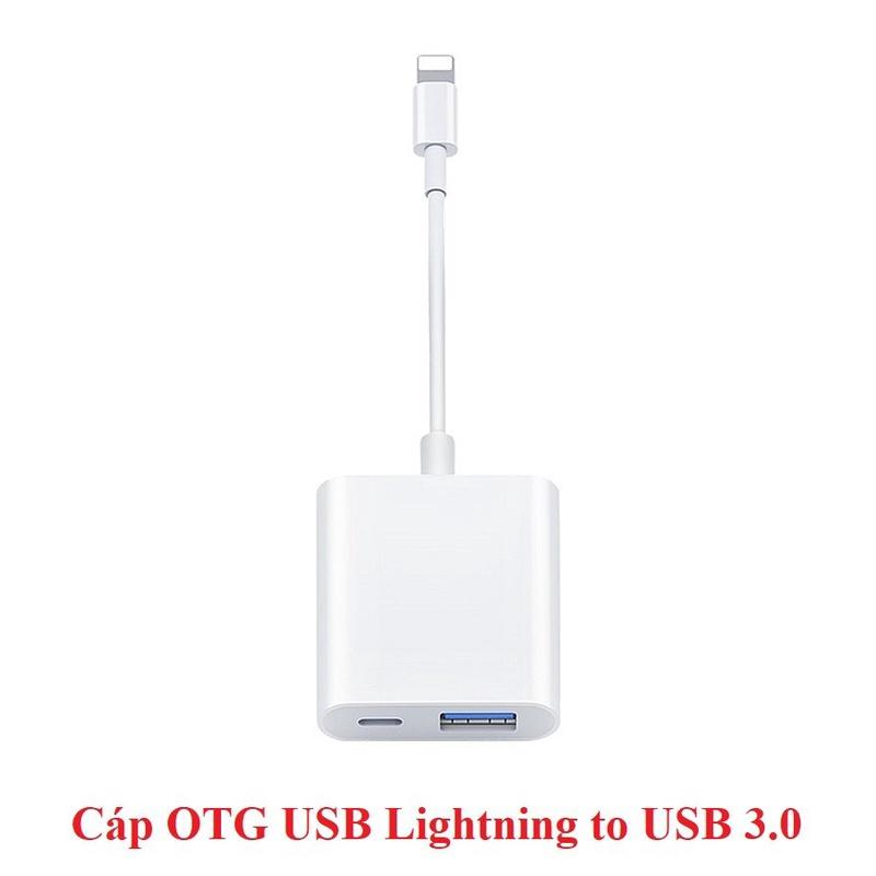 Cáp Chuyển Đổi OTG 2 Trong 1 Bộ Chuyển Đổi Cho Máy Ảnh Lighting Sang USB 3.0