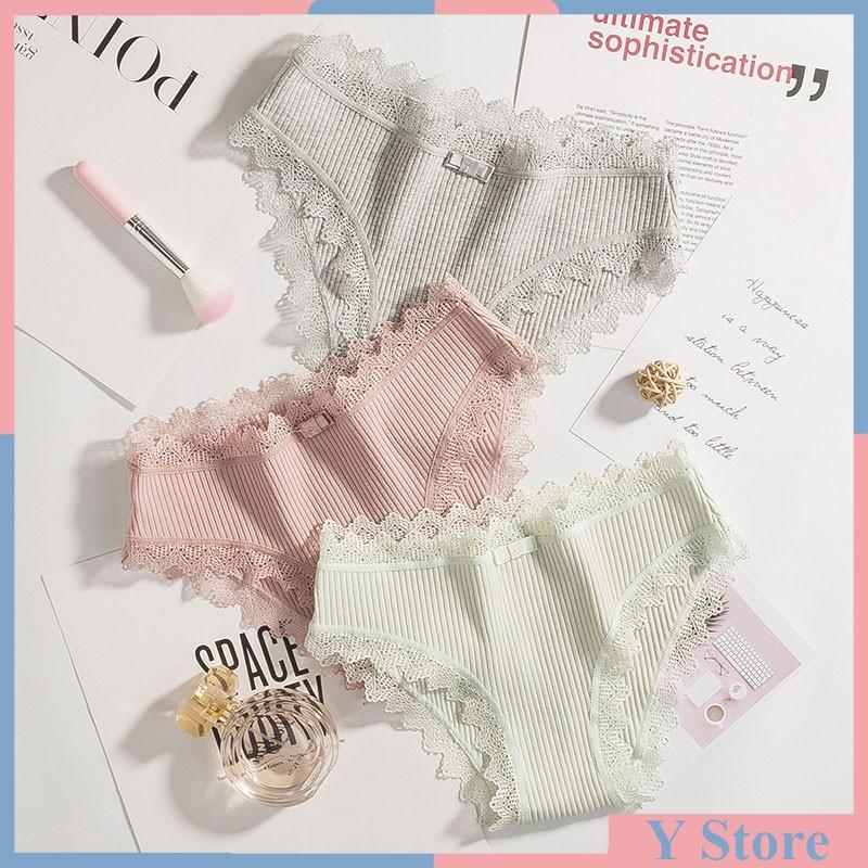 Quần Lót Cotton Cạp Ren Nâng Mông Xuất Nhật