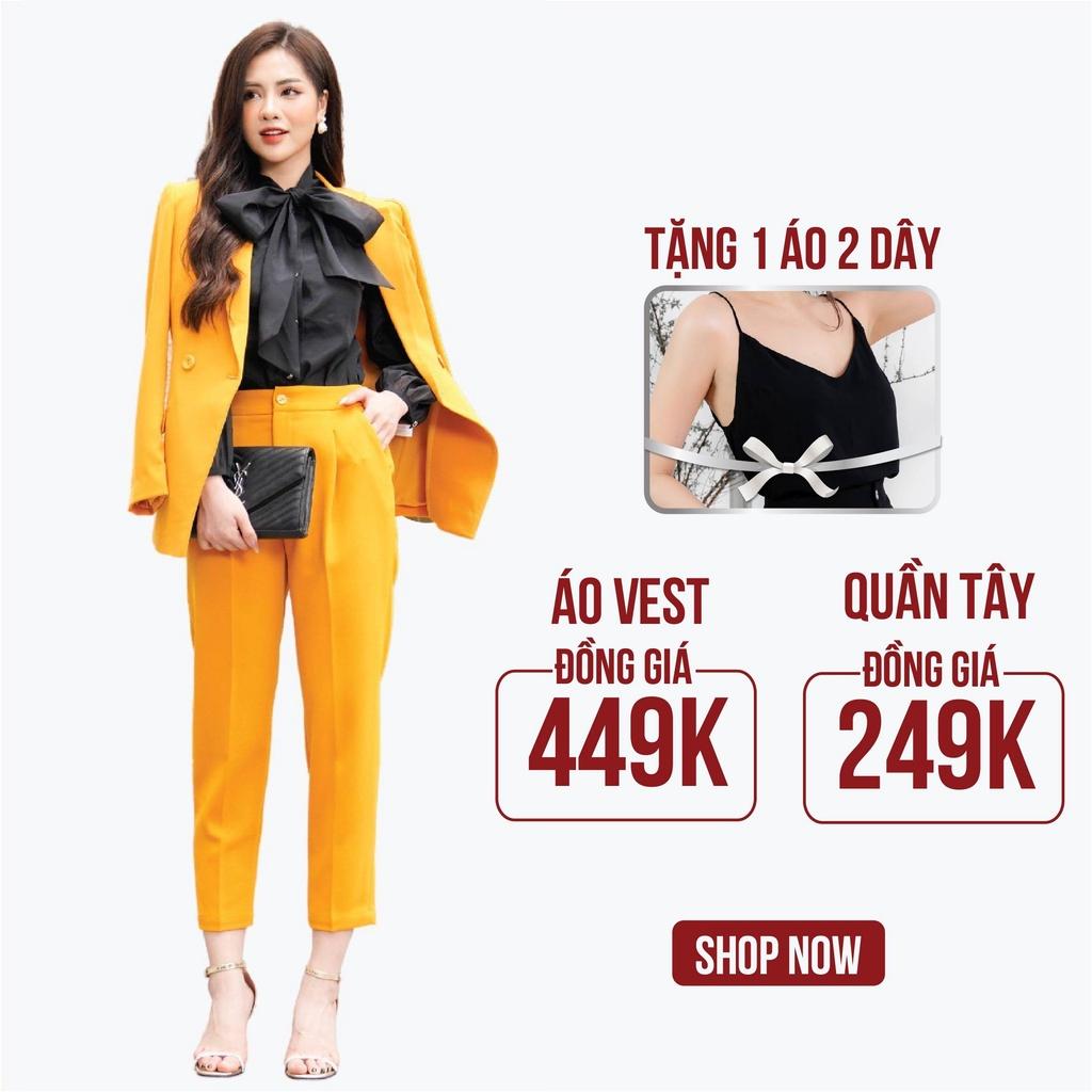 Bộ Vest Nữ áo dài kèm quần xếp ly VENUSSECRET