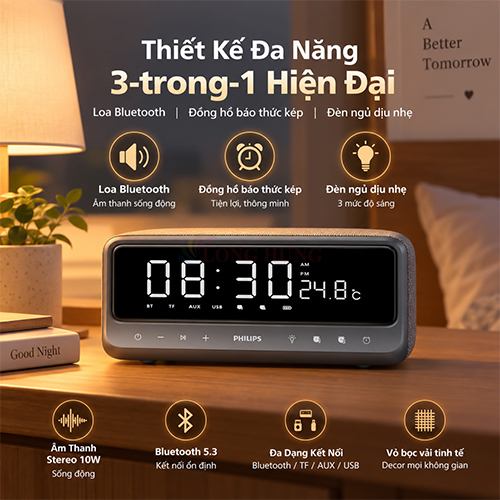 Loa Bluetooth Philips TAS3609GY/70 - Hàng chính hãng
