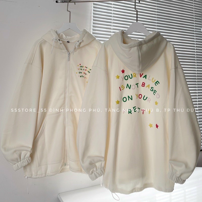ÁO HOODIE - ÁO KHOÁC NỈ NGOẠI Dây full zip HOOIDE MỚI in CHỮ 7 MÀU