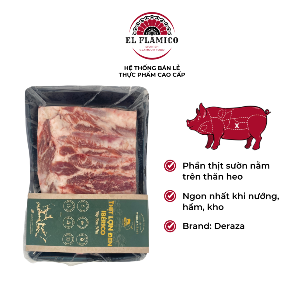 Thịt sườn heo đen Iberico
