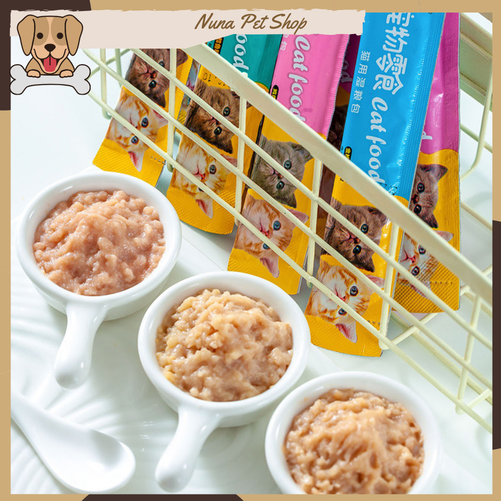 Combo 10 chiếc súp thưởng cho mèo giá rẻ Pet Snacks, Ciao, Shizuka, Cat Food