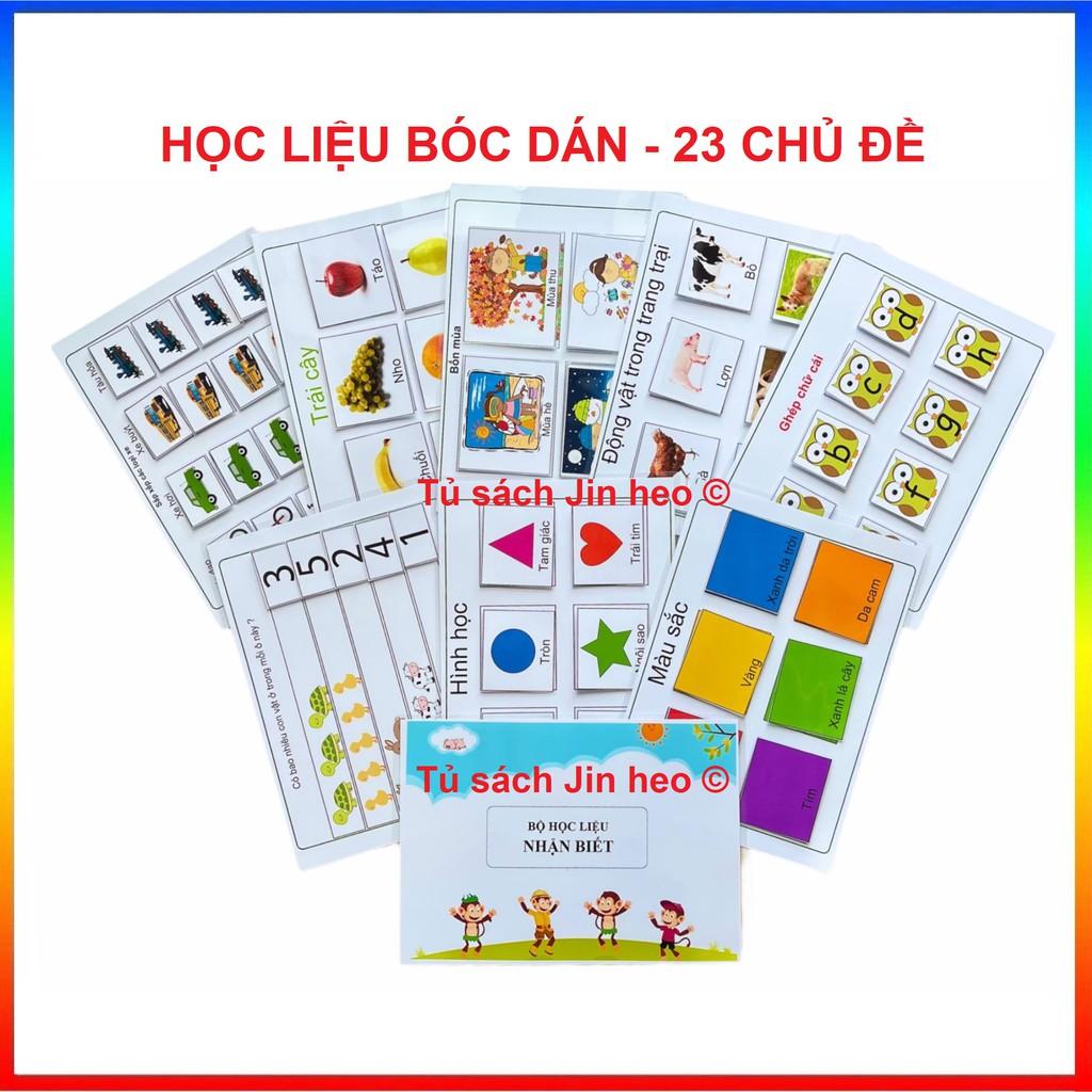 HỌC LIỆU cho bé NHẬN BIẾT - Học liệu bóc dán, giúp bé phát triển tư duy