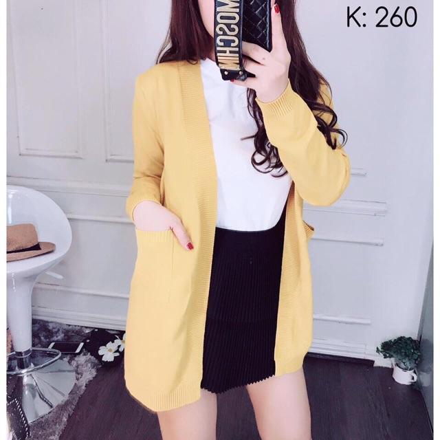 Hình ảnh Áo Khoác Len Cardigan From Dài AK45