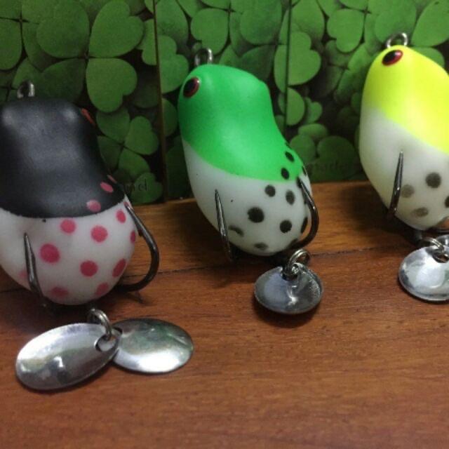 Mồi câu lure nhái hơi frog Toon hàng thái lan y hình 1 con = 34k
