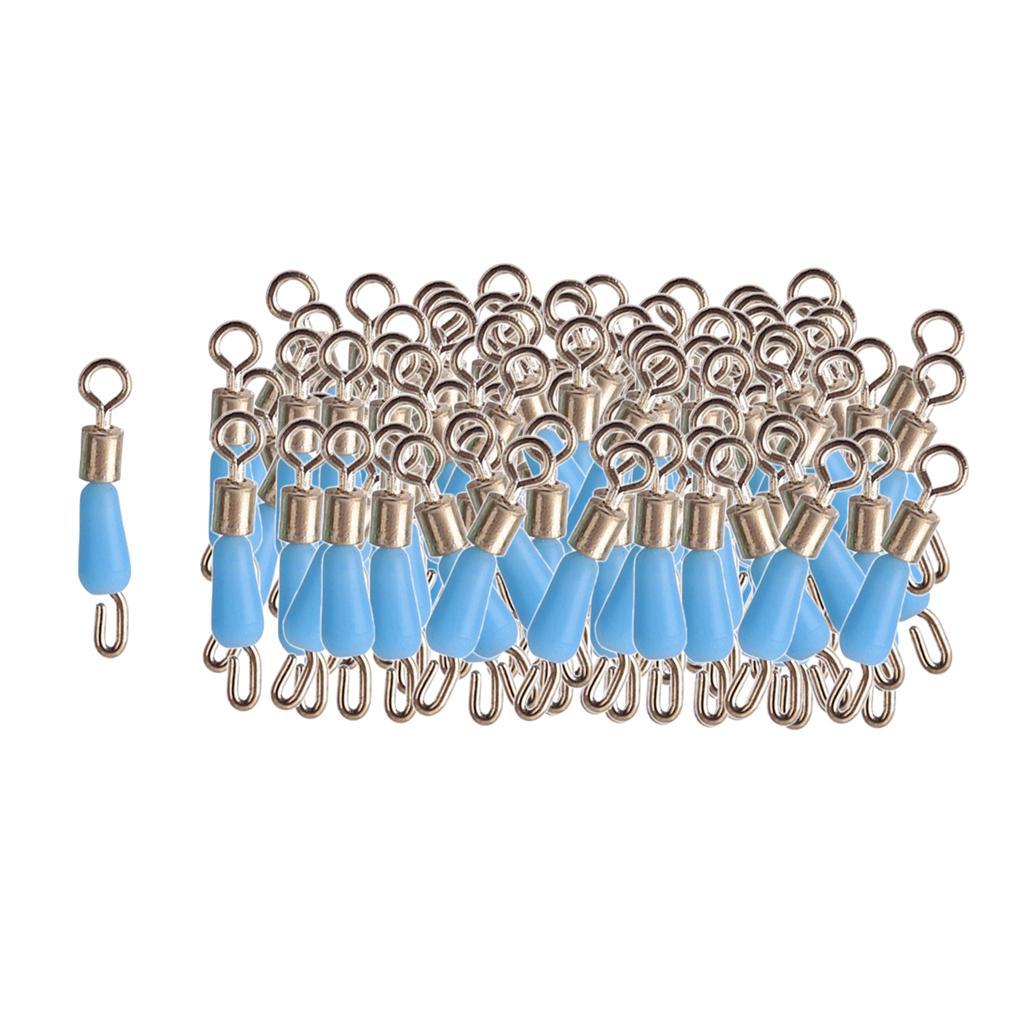 2-6pack Metal Fishing Line Connector Quick Change Rolling Swivels Clip Swivels S