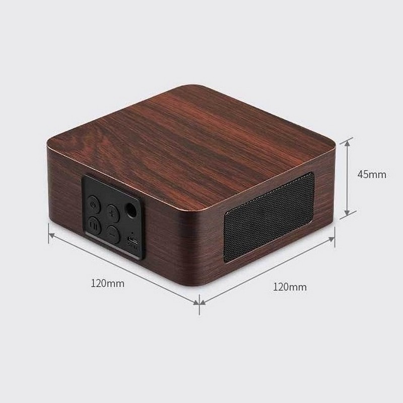 Loa Gỗ Bluetooth Q1A Walnut - hàng nhập khẩu