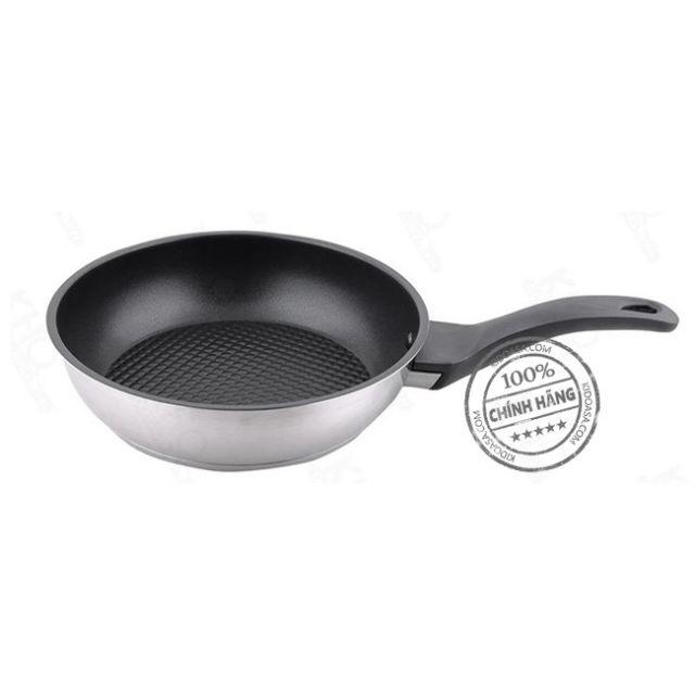 Chảo chống dính inox FIVE-STAR - chảo 3 đáy cho bếp từ