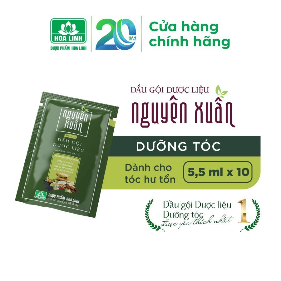 Dầu gội dược liệu Nguyên Xuân dưỡng tóc - 10 gói x 5,5ml