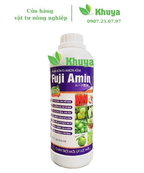 Phân bón FJ Amon Kẽm Fuji Amin 1 lít Đâm chồi - Ra hoa - Tăng sản lượng