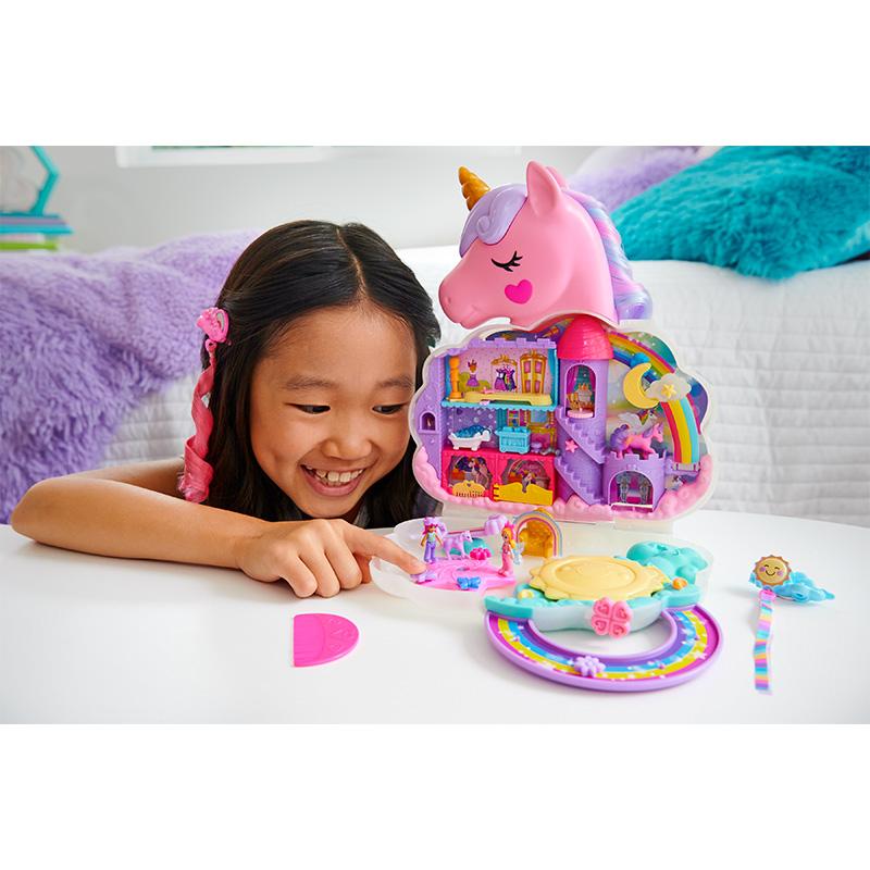 Đồ Chơi POLLY POCKET Và Tiệm Làm Tóc Kỳ Lân Unicorn HKV51