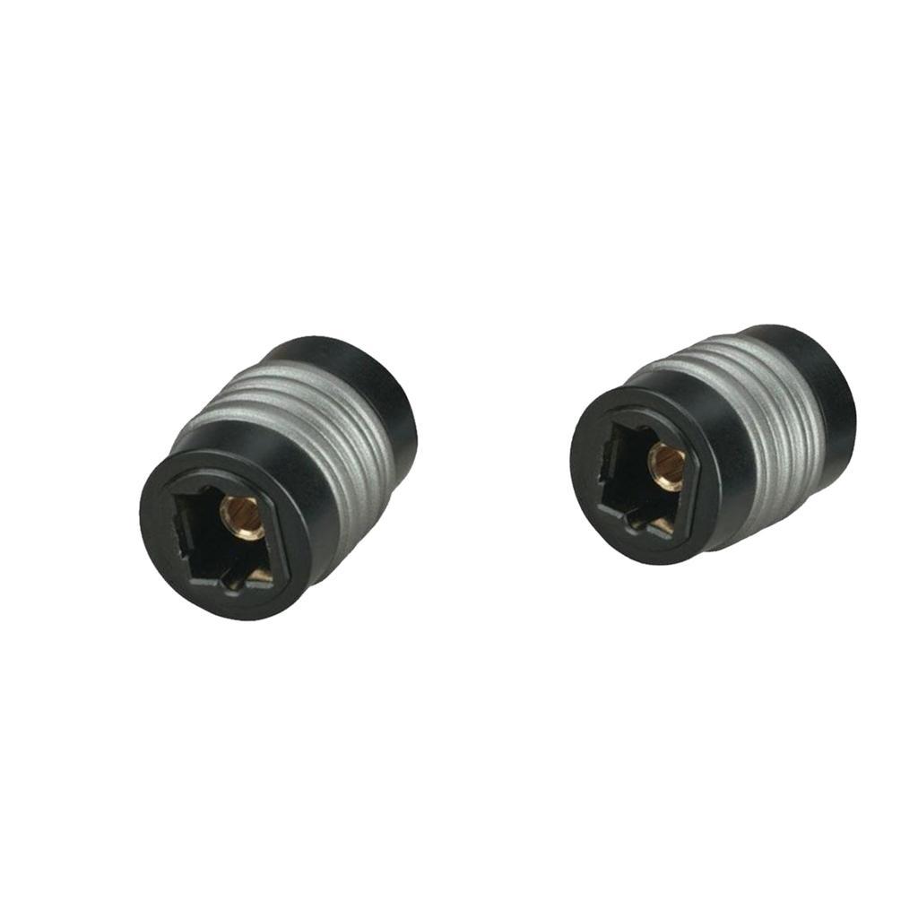 2x For Toslink Digital Optical Audio Cable Coupler Joiner Extender Adapter 2 Female Ports