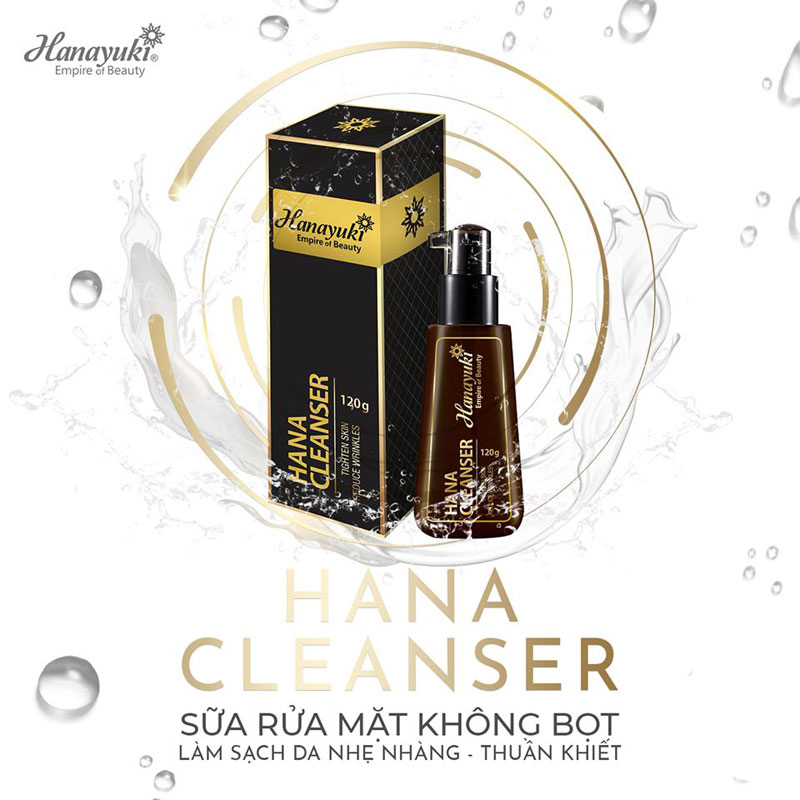 Sữa Rửa Mặt Hanayuki Dịu Nhẹ Không Bọt - Hanayuki Chính Hãng