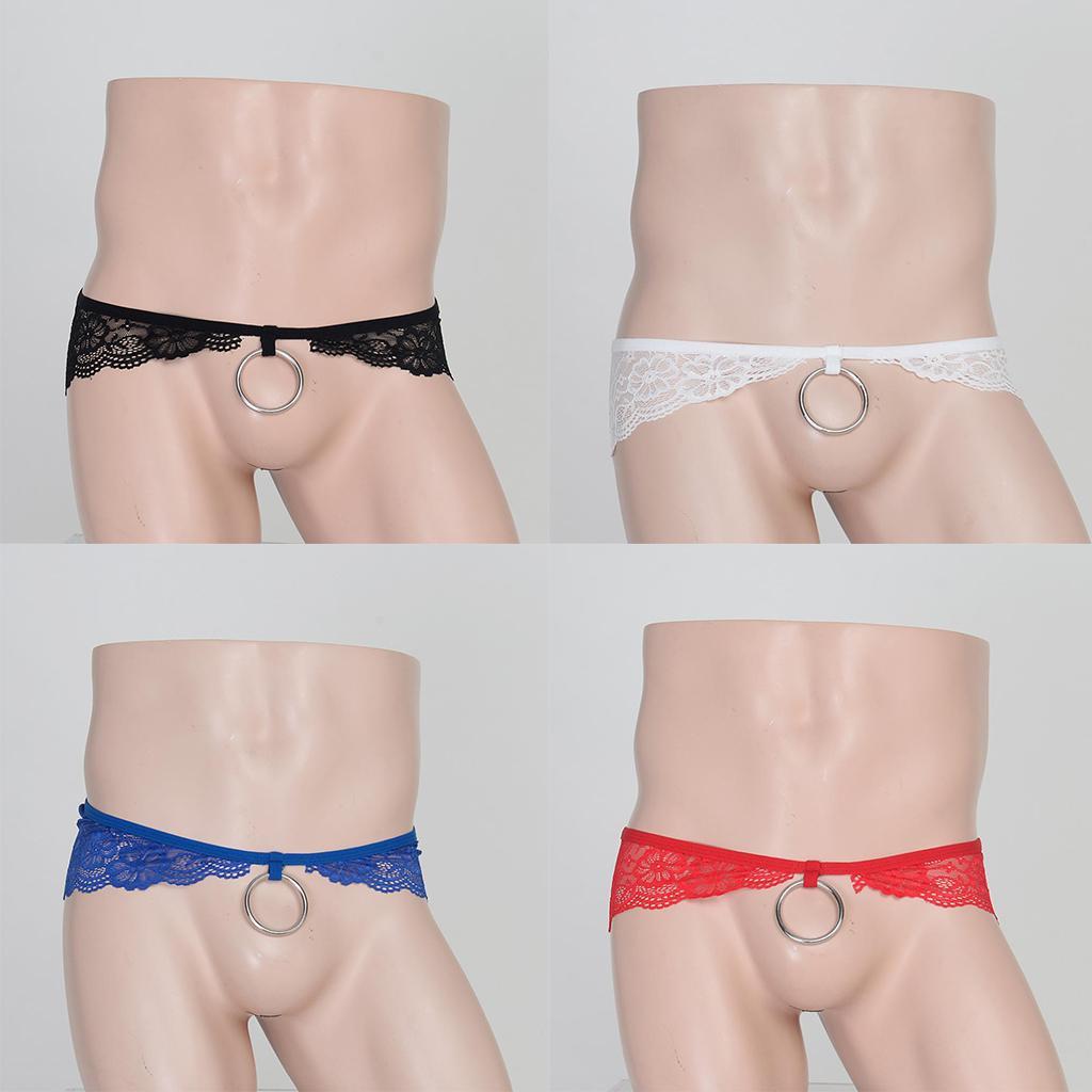 Men's T-Back Underwear Low-rise Man Bikini G-String Thong Briefs Wrap