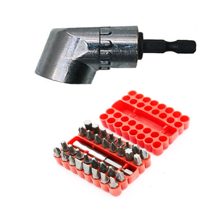 Đầu chuyển hướng chuôi lục giác và bộ tua vít  dùng cho máy khoan pin và máy khoan điện