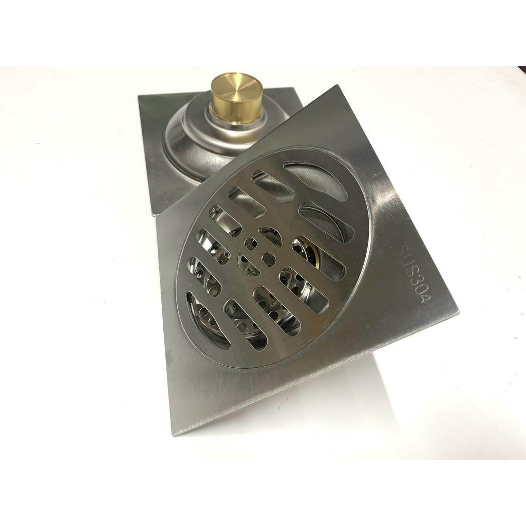 Ga Thoát Sàn Lược Rác Đúc Chống Hôi Đáy Đồng Inox Sus 304 Mờ