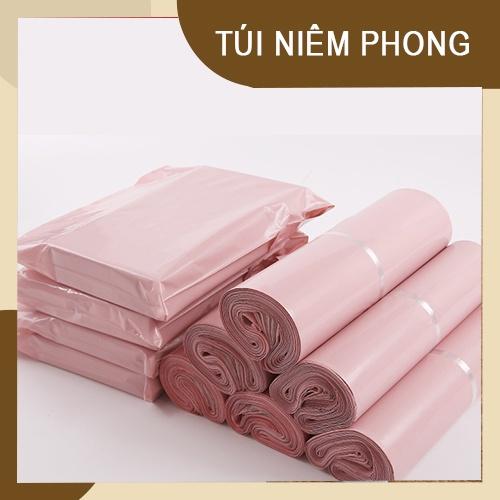 Túi niêm phong màu hồng đào cuộn 50 túi nhựa nguyên sinh cao cấp nhiều size