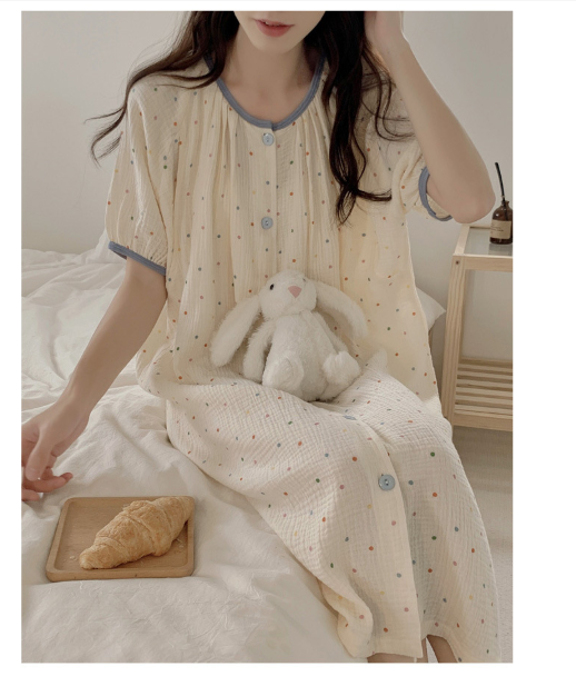 Váy Đầm Bầu Sau Sinh Có Khe Mở Cho Con Bú Chất Liệu Cotton