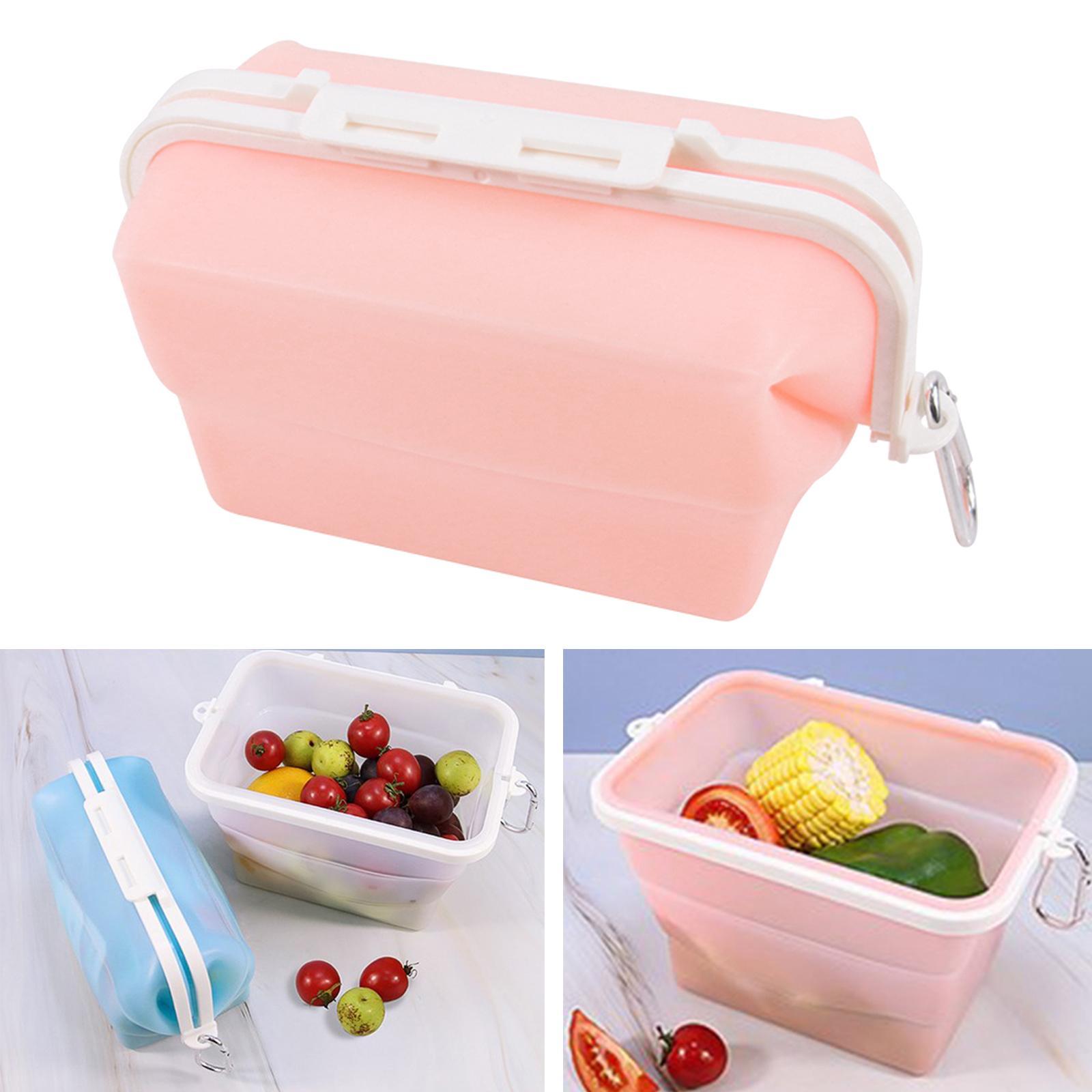 Food Storage Case Foldable Holder Silicone Fruits Bag for Fridge Bag Box Kitchen Organizer