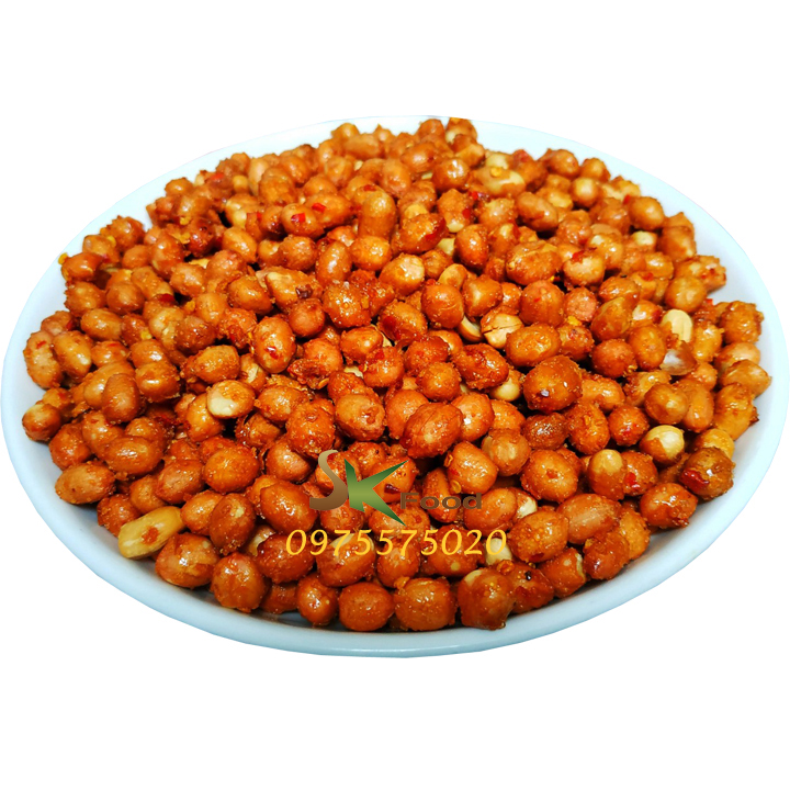 Combo 1Kg : 500G Đậu Phộng Rang Tỏi Ớt + 500G Đậu Phộng Da Cá Sấy ( Đậu Phộng Cốt Dừa) Thương Hiệu SK FOOD