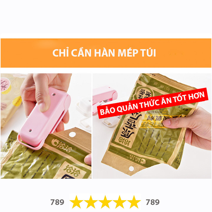 MÁY HÀN MIỆNG TÚI NILON MINI CẦM TAY BẢO QUẢN THỰC PHẨM CHO ĐỒ ĂN TƯƠI NGON VÀ GIỮ LÂU HƠN - MODEL:NS122 - GIAO MÀU NGẪU NHIÊN