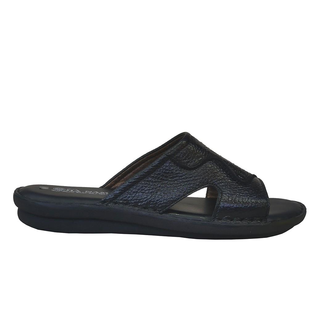 Dép Nam Quai Ngang TiTi ĐÔ Da Bò Thật Cao Cấp DNA2122a