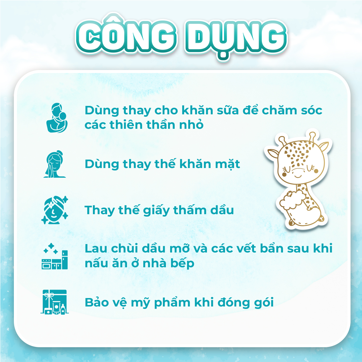 Combo 3 khăn vải khô đa năng HappyKids EcoWipes 600/900GR túi siêu tiết kiệm không chất tẩy trắng