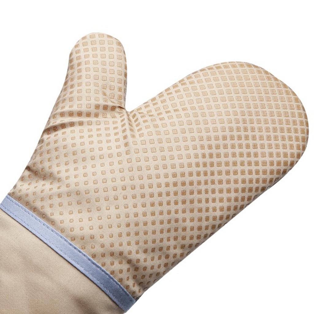 Silicone+Cotton Oven Mitts Heatproof Mitten Kitchen Baking Oven Gloves