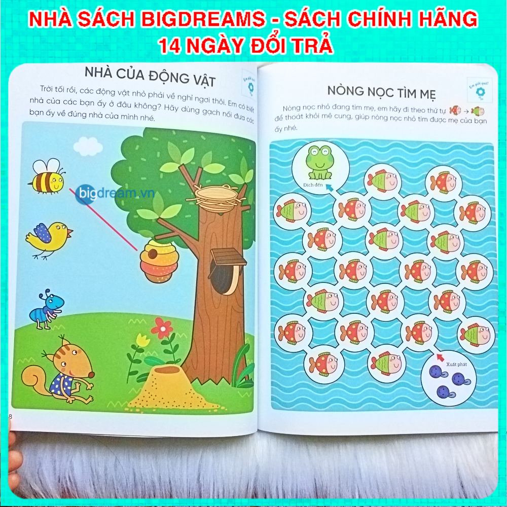 Phát triển IQ Khả năng tư duy logic Rèn luyện tư duy não bộ 2-4 tuổi - Tặng kèm sticker bóc dán thông minh