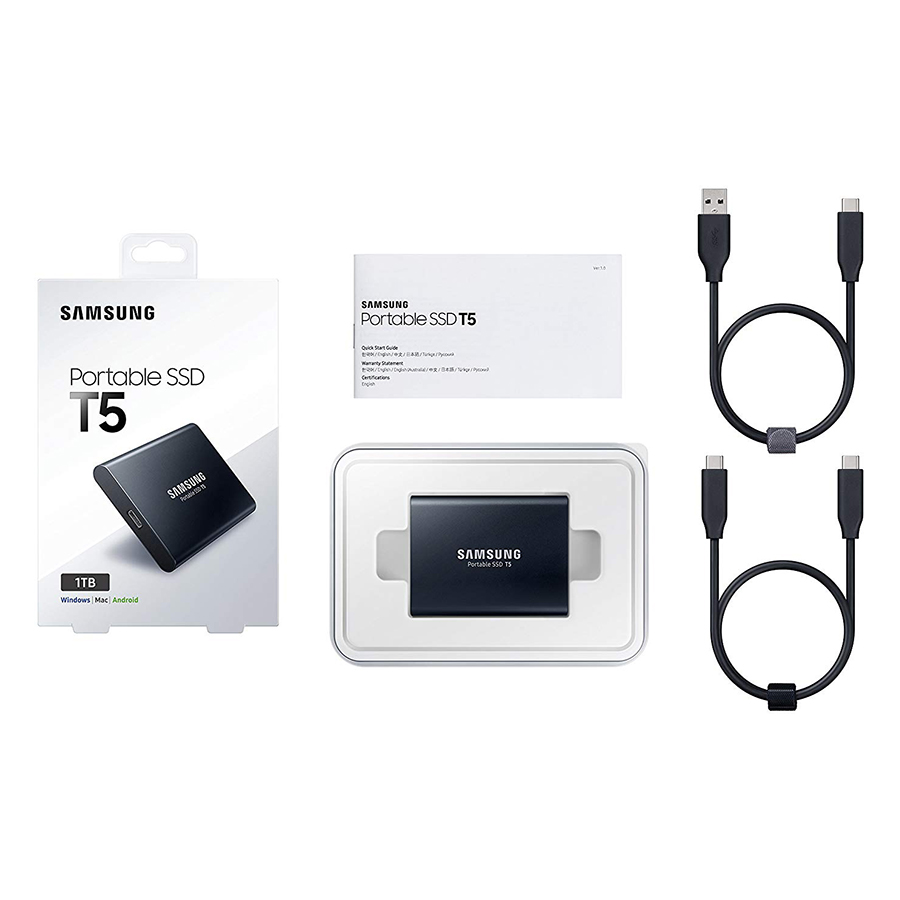 Ổ Cứng Di Động Gắn Ngoài SSD Samsung T5 MU-PA1T0B 1TB - Hàng Nhập Khẩu