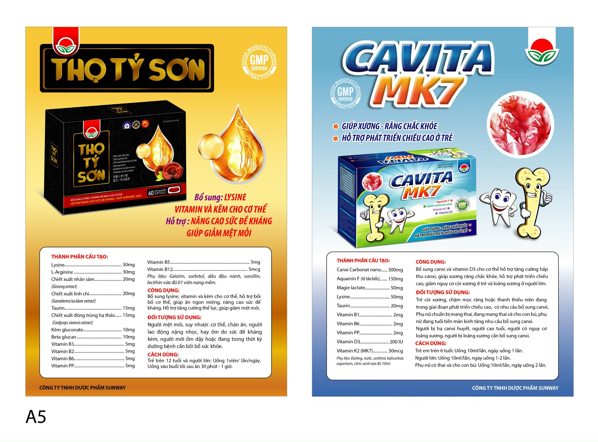 Viên uống Thọ Tỷ Sơn Sunway, hộp 60 viên, giúp ăn ngon, ngủ tốt, bồi bổ sức khoẻ