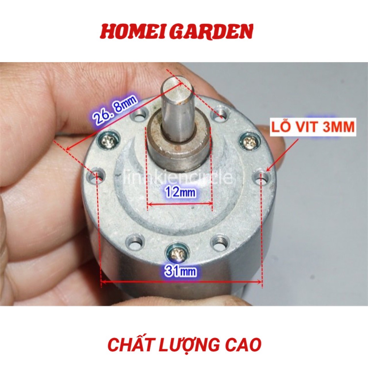 Motor giảm tốc bánh răng kim loại chất lượng cao 12V - 24V tốc độ 120 - 265 vòng/phút - D0272