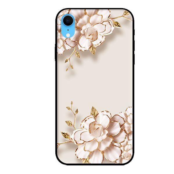 Ốp lưng cho iPhone XR  Tranh Hoa Nền Trắng - Hàng chính hãng