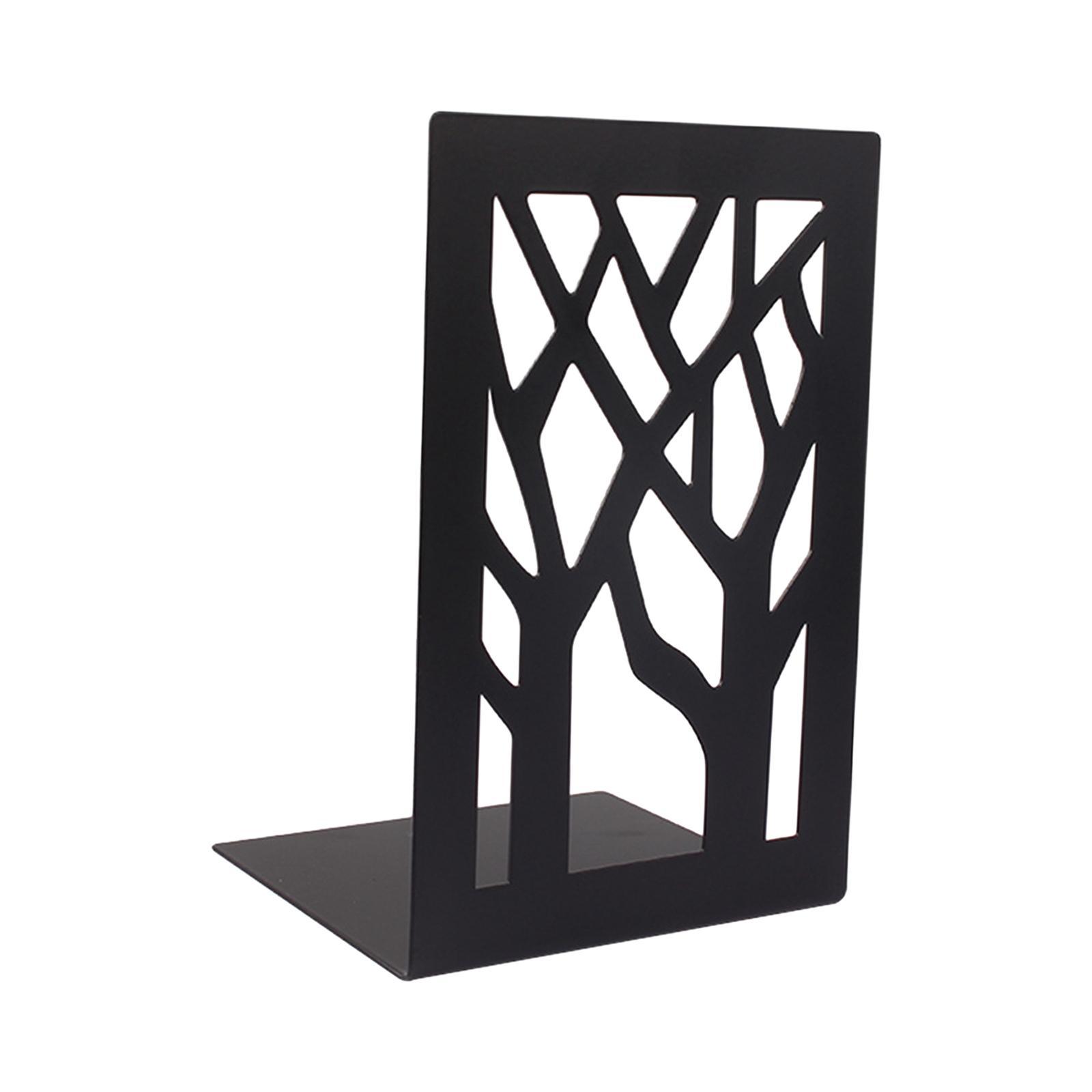 Decorative Bookends Book Shelf Holder Heavy Duty Anti Slip Book Stoppers Metal Book Ends for Shelves School Library Magazines