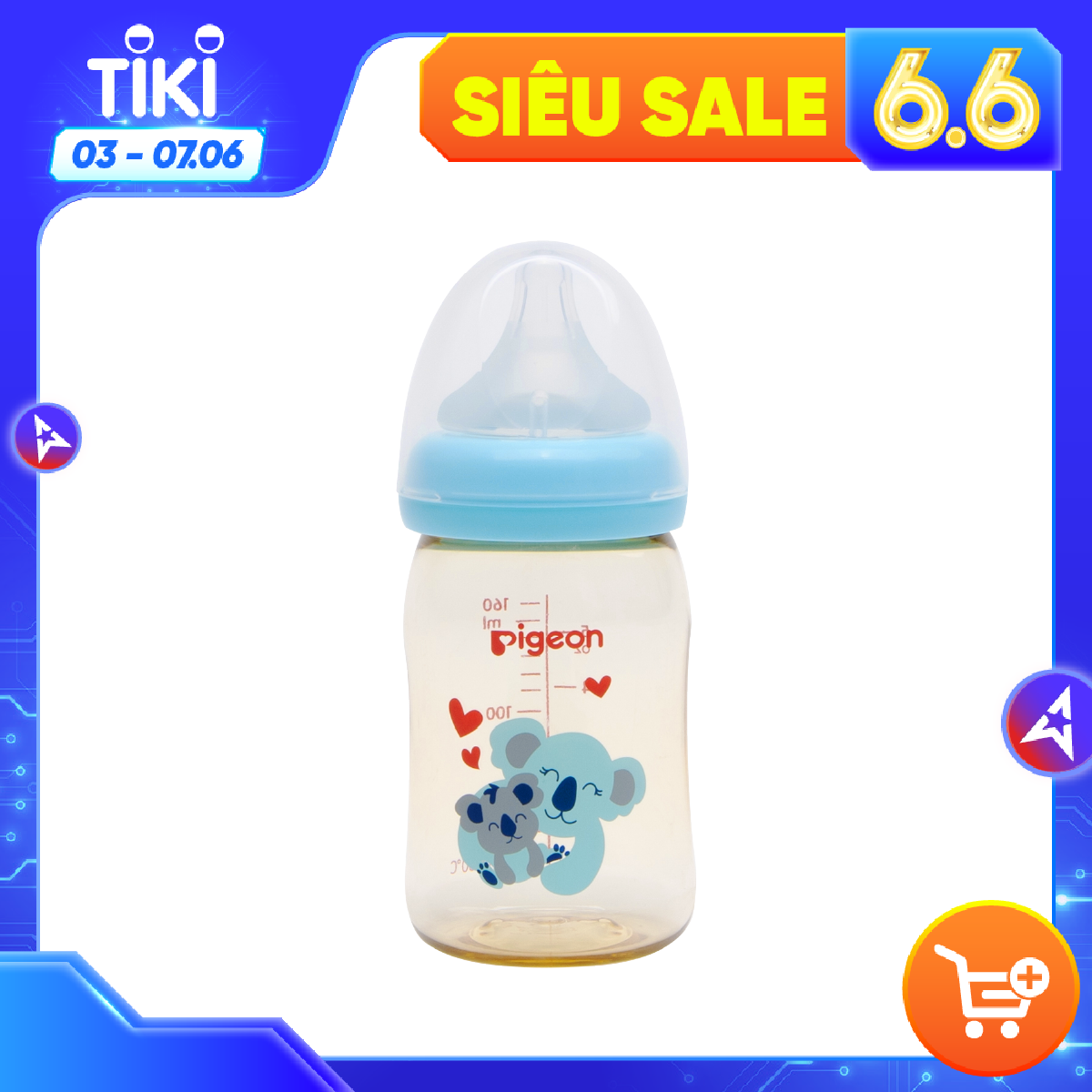 Bình Sữa PPSU Plus Pigeon Hình Thú Koala 160ml/240ml