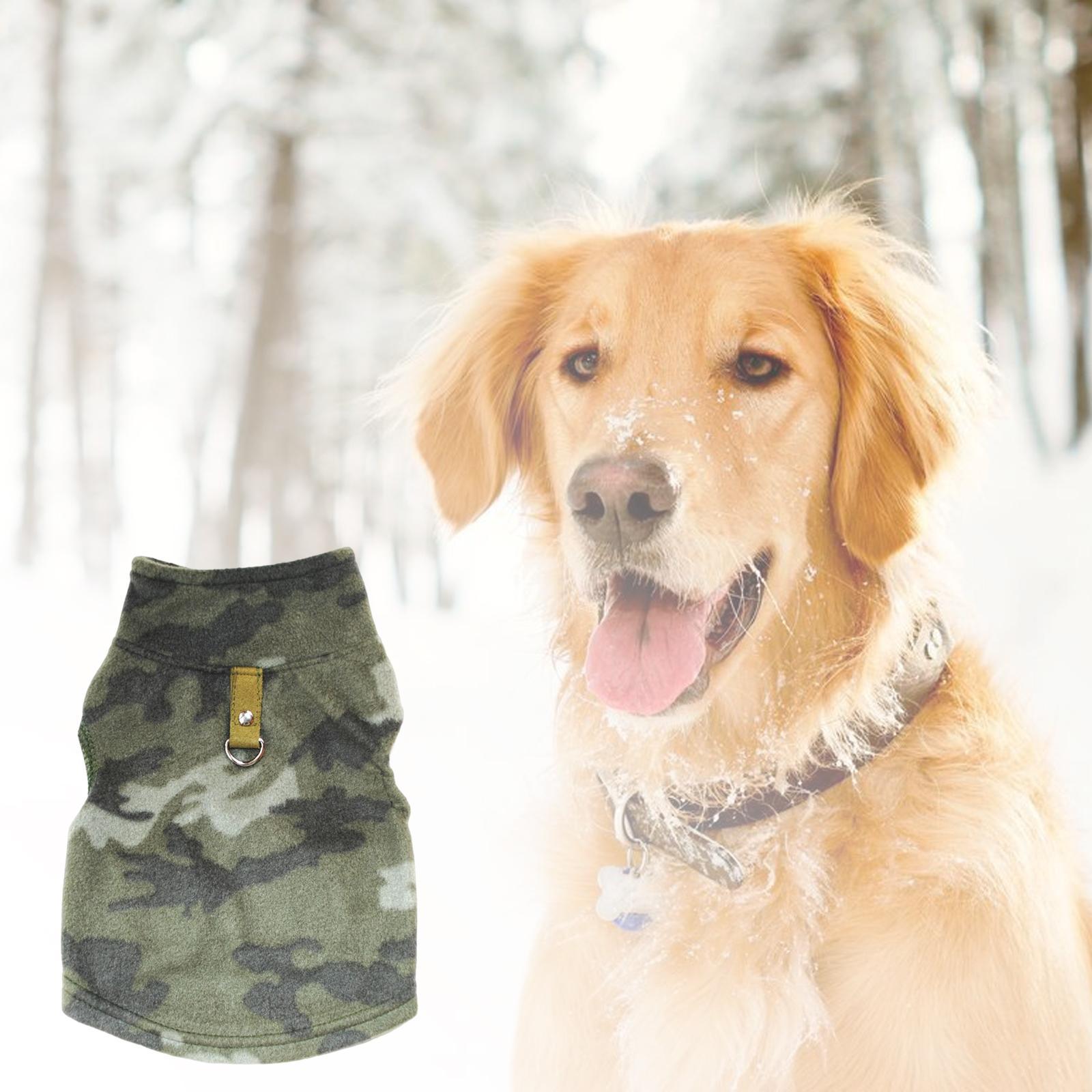 2XL Dog Clothes, Stand Winter Pet Jacket with Traction Warm Apparel Fleece Vest for Pets Dogs Puppy