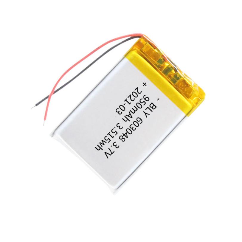 Pin Sạc Lithium Polymer 3.7V 950mah 603048 Cho tai nghe,loa Mp3 MP4 MP5 GPS PSP Bluetooth hàng mới