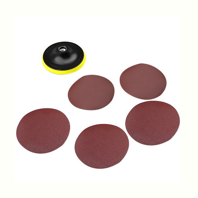 Combo 5 Đĩa Mài Giấy Ráp Đường Kính 125mm  Độ Nhám 60-1500 Tùy Chọn Tặng  Kèm Đế Phớt Đánh Bóng 5 Inch
