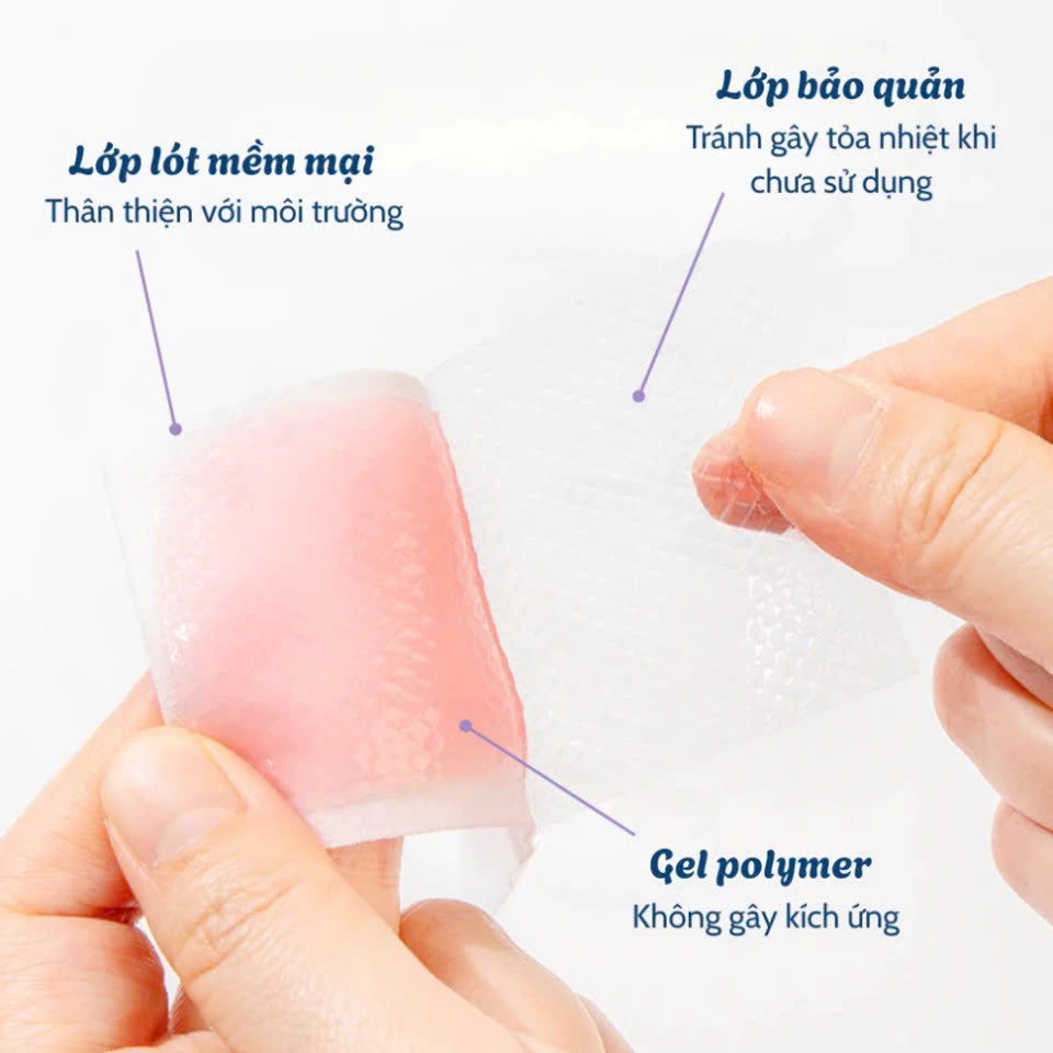 COMBO  4 Miếng Dán LÀM MÁT Cơ Thể ĐIỆN THOẠI Gel Làm Mát Chống Nóng Bạc Hà Tác Dụng 8 Tiếng Không Kích Ứng Da
