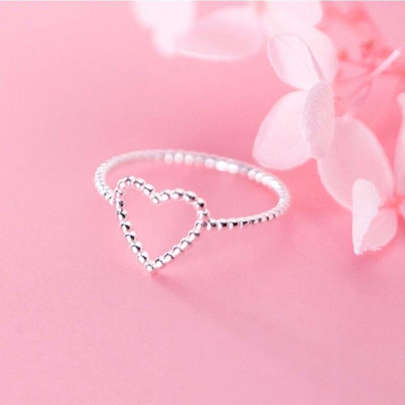 Nhẫn tim bạc xoắn YN JEWELRY
