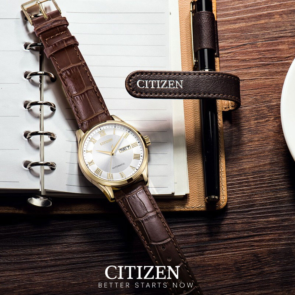 Đồng Hồ Nam Citizen Dây Da NH8363-14A - Mặt Trắng