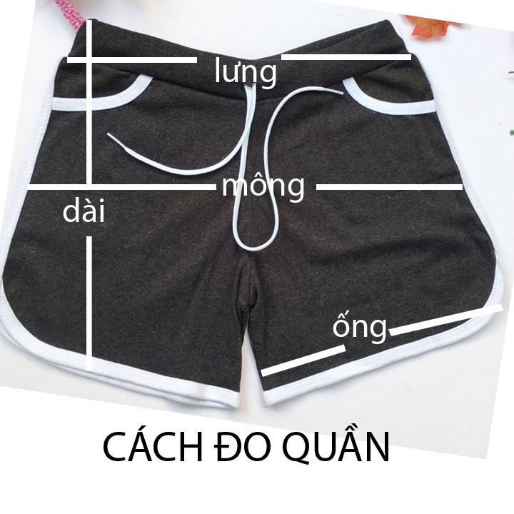 Quần đùi nữ từ 45-52kg - quần short nữ vải kaki mềm mát Lưng Cao - QU63