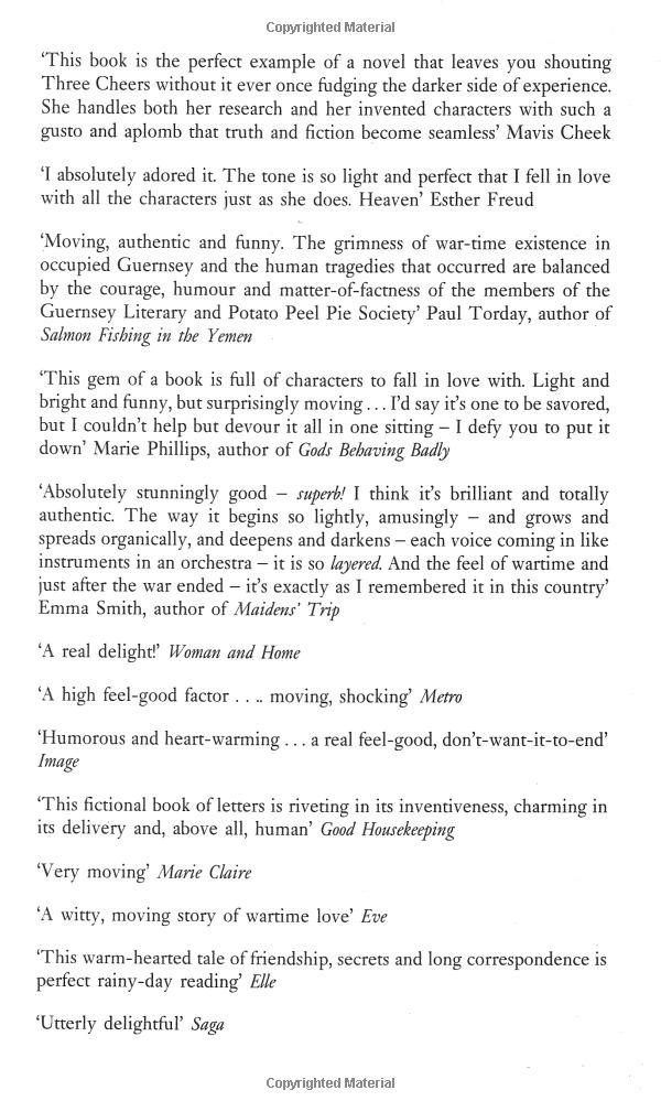 The Guernsey Literary And Potato Peel Pie Society